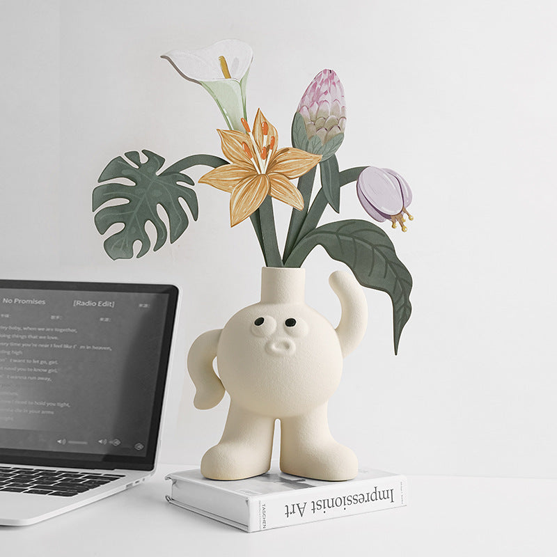 Creative Footprint Ceramic Vase