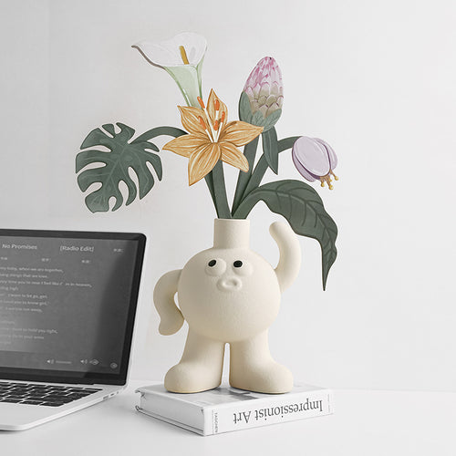 Creative Footprint Ceramic Vase