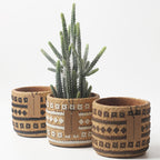 Nordic Woven Cement Planter