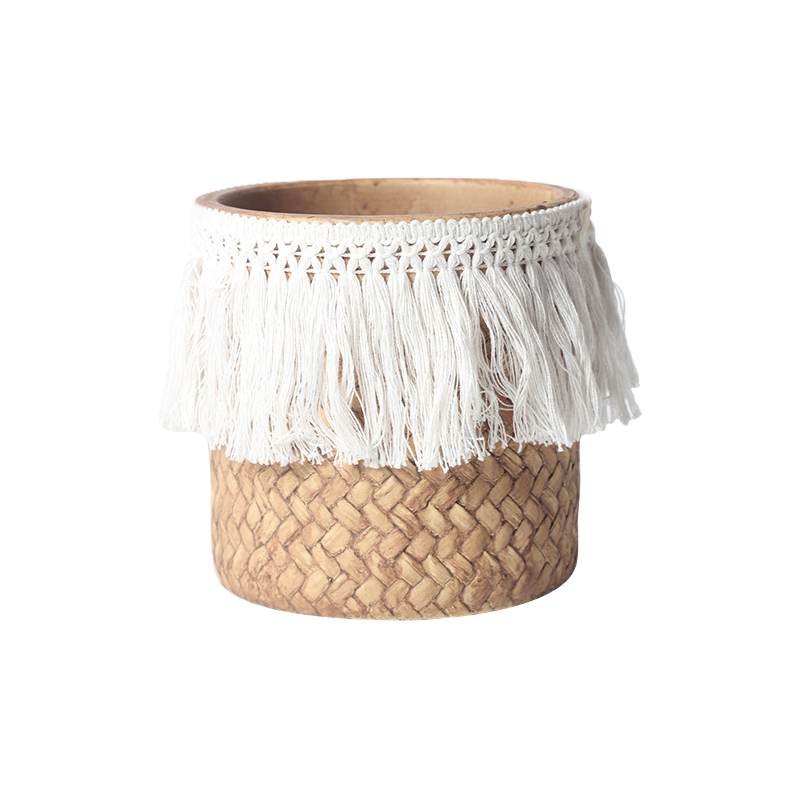 Nordic Woven Ceramic Planter