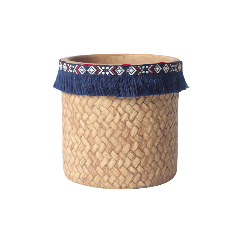 Nordic Woven Ceramic Planter