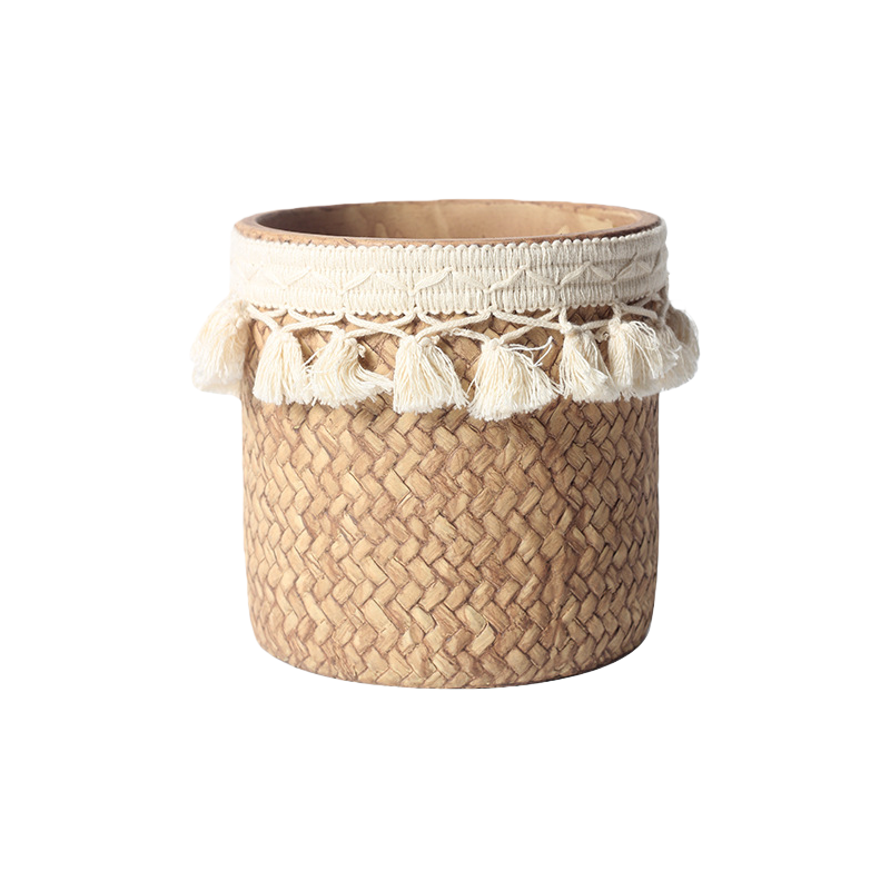 Nordic Woven Ceramic Planter
